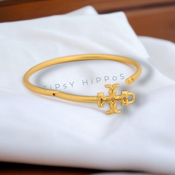 TORY BURCH ELEANOR HINGE CUFF BRACELET - Picture 3 of 5